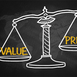 a scale weighing value and price