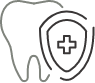 Animated tooth and shield representing emergency dentistry