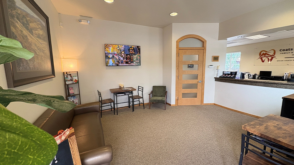 Hallway to dental treatment rooms