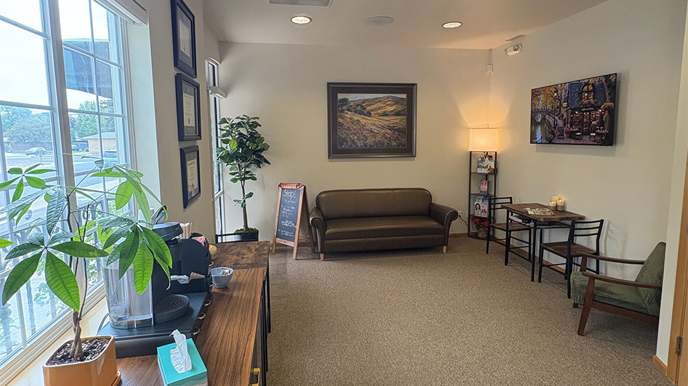 Hallway to dental treatment rooms