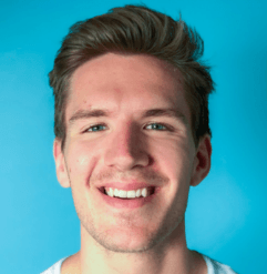 Man smiling before Invisalign